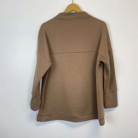 Tribal Jeans Brown Quilted Mock Turtleneck Sweatshirt - Picture 8 of 9